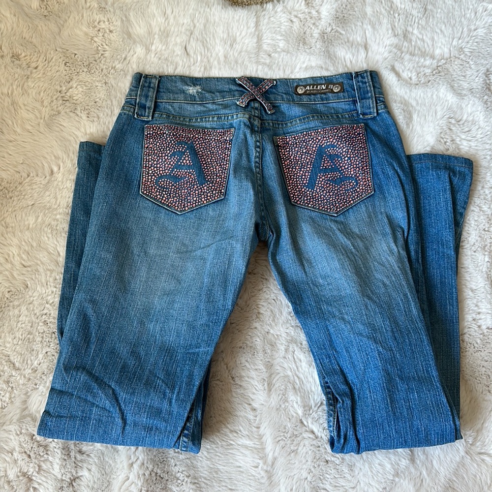 ALLEN B STUDDED BACK DENIM PANTS
